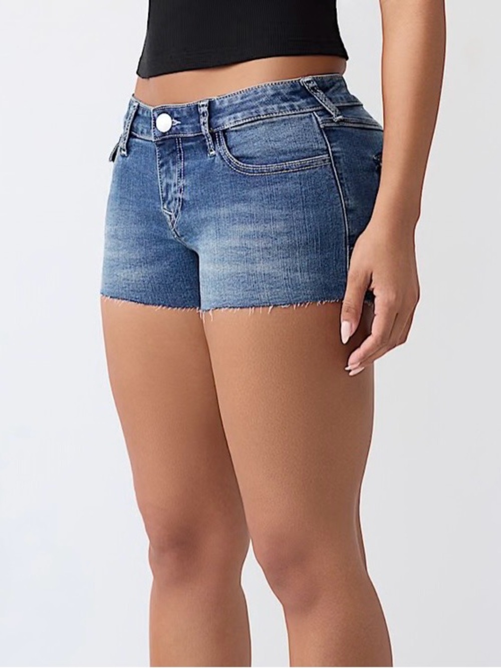 True Religion Joey Cut Off Short size 28 Y2K - Picture 2 of 14